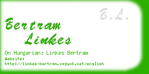 bertram linkes business card
